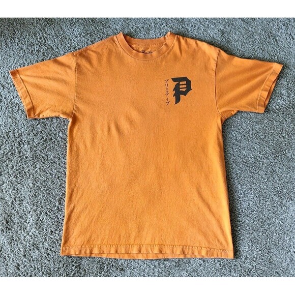 Primitive Skateboard Tiger T-Shirt Men's Medium Orange Short Sleeve - Picture 3 of 7